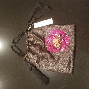 💕TRINA TURK💕 Tassel Pouch ~ Bronze NWT